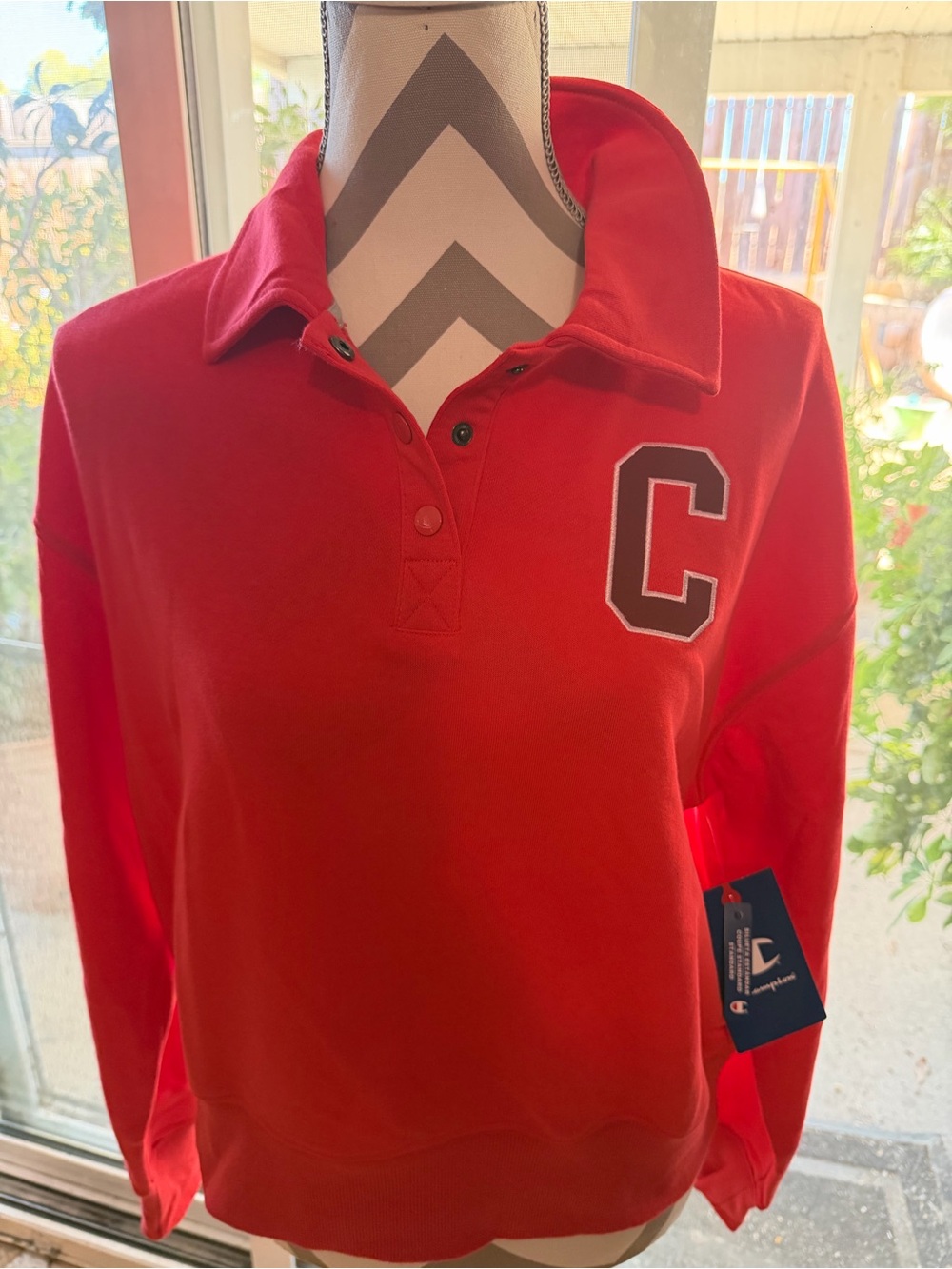 Ladies Champion Collegiate 1/4 snap Large NWT